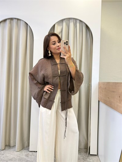 Hammer Kahve Kimono Bluz