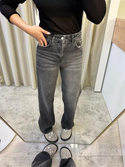 Harres Füme Yıkamalı Boru Paça Jean