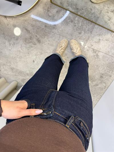Herry Katlı Paça Yüksek Bel Jean