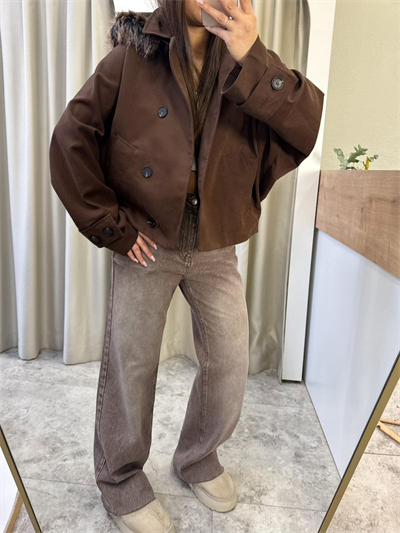 Jasmin Kahve Oversize Trençkot