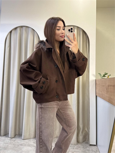 Jasmin Kahve Oversize Trençkot