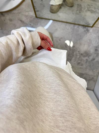 Lesli Gömlek Yaka Şardonlu Sweat