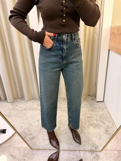 Lopez Yüksek Bel Baggy Jean