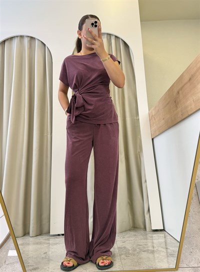 Luva Bordo Modal Kumaş Takım