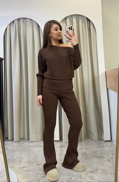 Sale Marka Model Oys Triko Takım- KAHVE