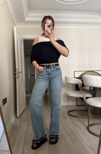 Mila Kemerli Likralı Marka Model Jean