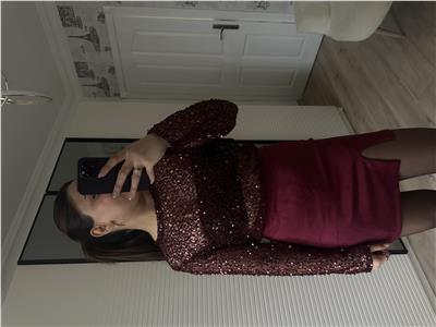 Mini Süet Etek -BORDO