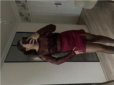 Mini Süet Etek -BORDO
