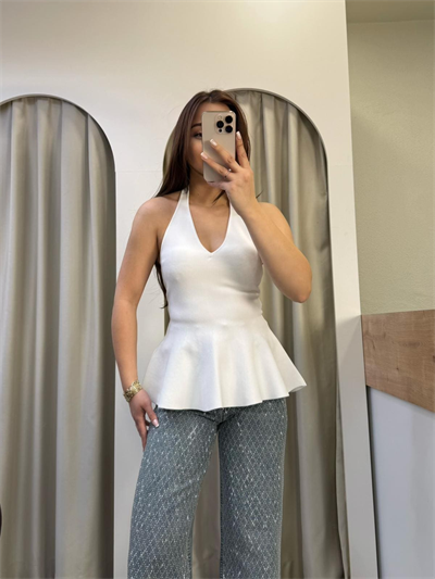 Nexa Dilvin Çelik Triko Volanlı Bluz 