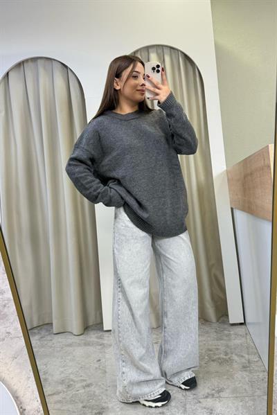 Oversize Pinterest Kazak-GRİ
