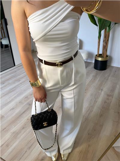 Premium kalite bol paça palazzo -BEYAZ