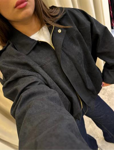 Premium Zr Süet Bomber Ceket Siyah