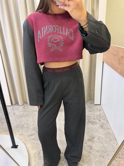 Quzu Kumaş Kol Sweat