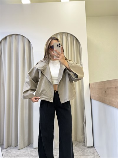 Roxy Vizon Dik Kemerli Yaka Trenç