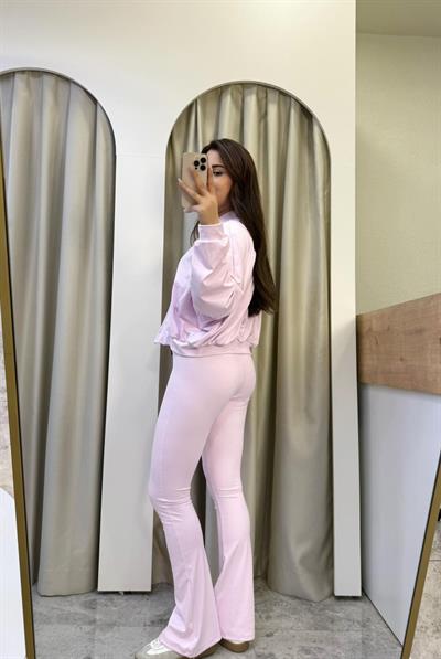 Sacha İspanyol Tayt Ceket Takım Pembe
