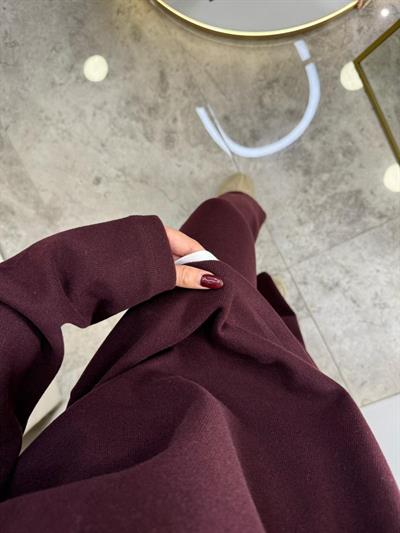 Selanik Kumaş Basic Takım-BORDO