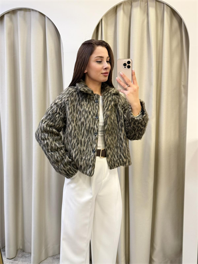 Sera Sakallı Leopar Ceket