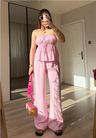 Straplez tensel takım- PEMBE