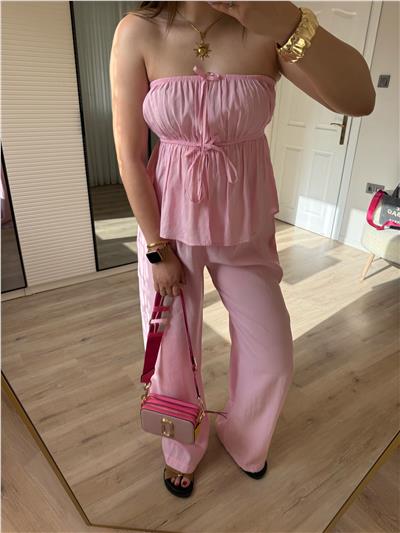 Straplez tensel takım- PEMBE