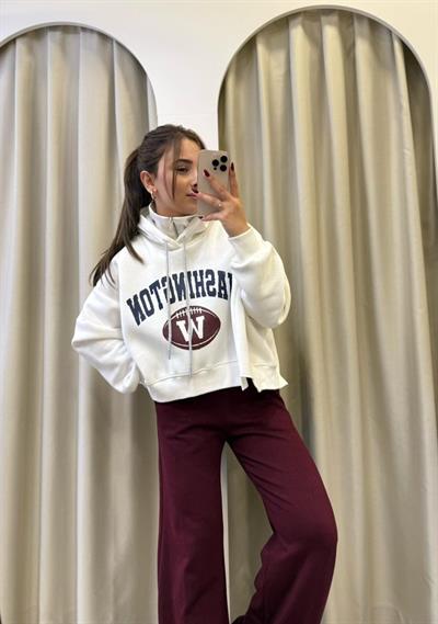 Tasarım Yaka Detaylı Oversize Sweatshirt
