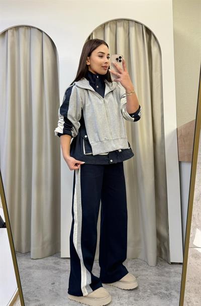 Twst Model Garnili Takım Gri