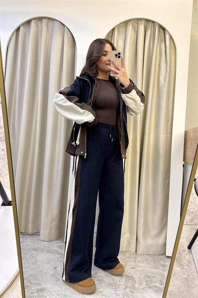 Twst Model Garnili Takım Kahve