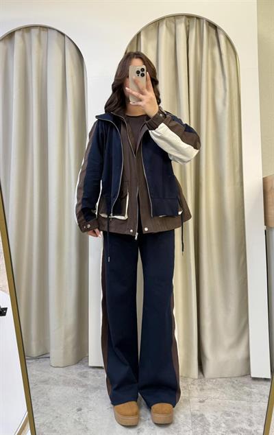 Twst Model Garnili Takım Kahve