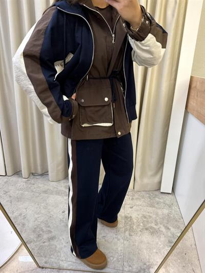 Twst Model Garnili Takım Kahve