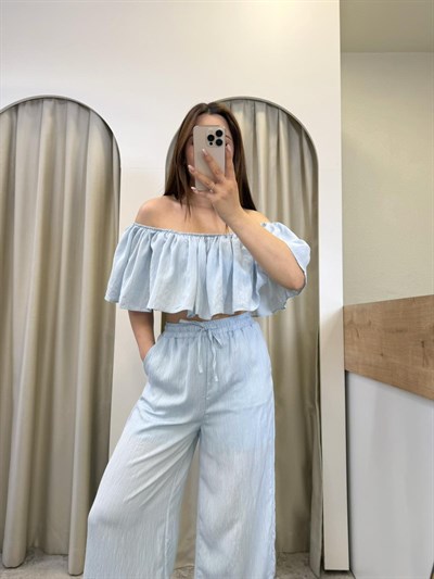 Vanessa Bebe Mavi Fırfırlı Takım