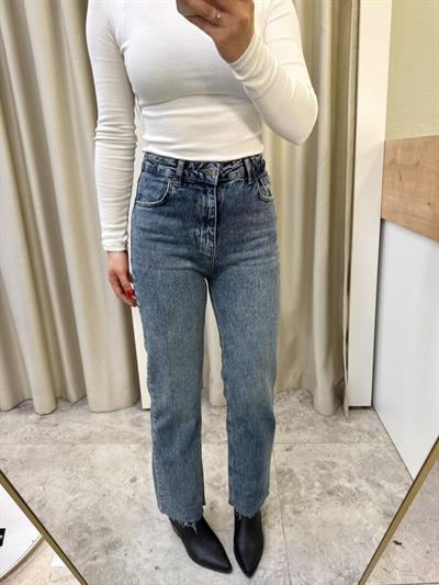Yüksek Bel Likralı Boy Fit Jean