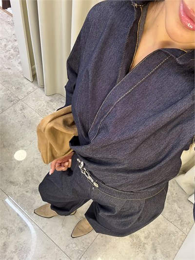 Zoya Kanca Detay Denim Takım