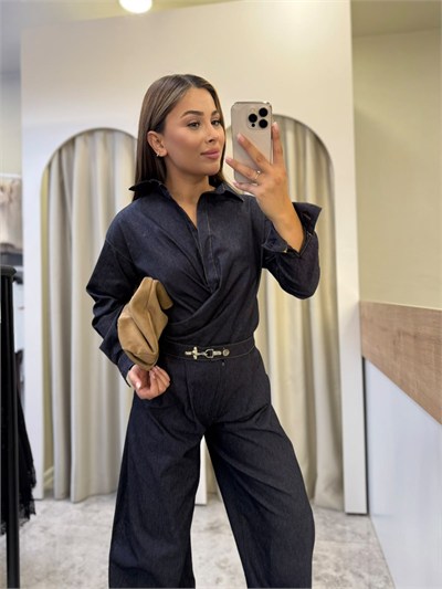 Zoya Kanca Detay Denim Takım