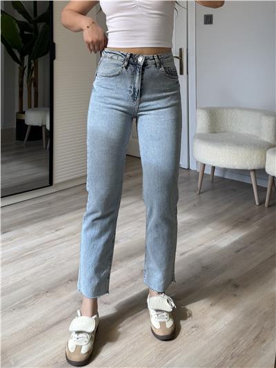 zra orj marka kesik paça boyfit jean-AÇIK MAVİ