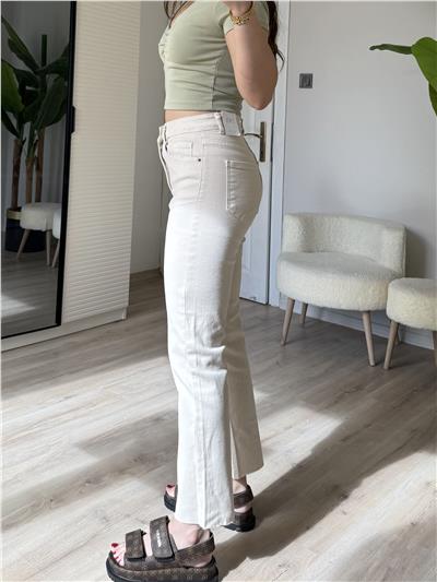 zra orj marka kesik paça boyfit jean-KREM
