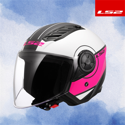 LS2 AIRFLOW 2 COVER BEYAZ-PEMBE KASK