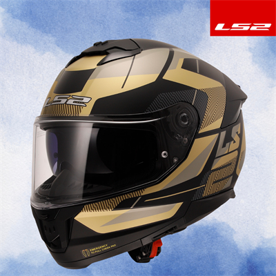 LS2 STREAM 2 ROAD MAT SİYAH-GOLD-GRİ KASK