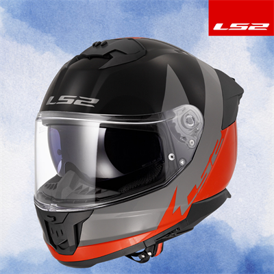 LS2 STREAM 2 THUNDERBIZ GRİ-TURUNCU KASK