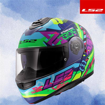 LS2 STROBE 2 SVENT MAVİ-YEŞİL KASK