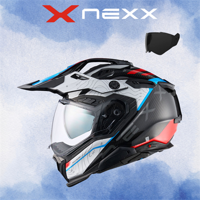 NEXX X.WED 3 FURKA KARBON KIRMIZI-MAVİ KASK