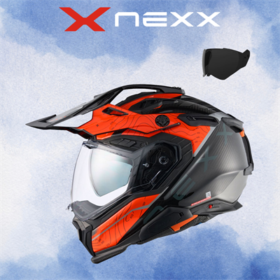 NEXX X.WED 3 FURKA KARBON TURUNCU-GRİ KASK
