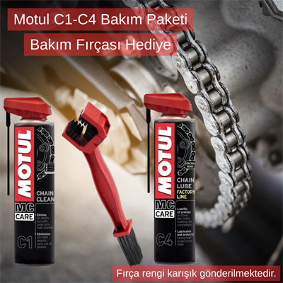 C1 ve C4 Zincir Bakım Seti + Fırça | Motosiklet Zincir Bakım Seti Orijinal Ürün