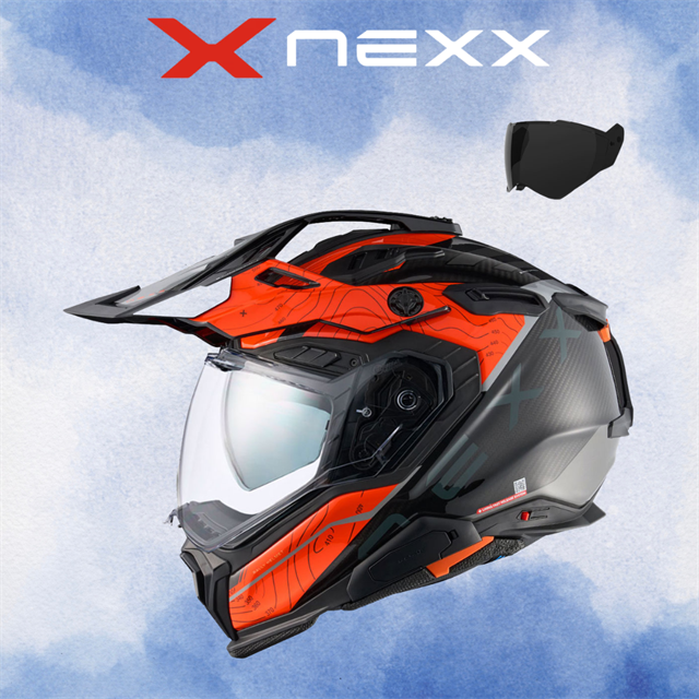 NEXX X.WED 3 FURKA KARBON TURUNCU-GRİ KASK
