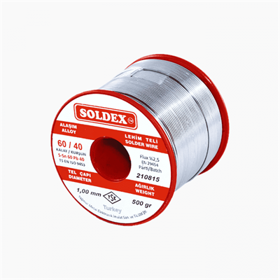 Soldex Kurşunlu Lehim Teli 3mm 500gr