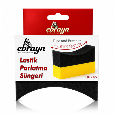EBRAYN Lastik Parlatma Süngeri Kutulu Oto Lastik Bakım ve Uygulama Süngeri