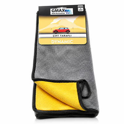 G-MAX Dynamic Çift Taraflı Mikrofiber Bez 50x70 cm Ultra Emici Oto Kurulama Bezi