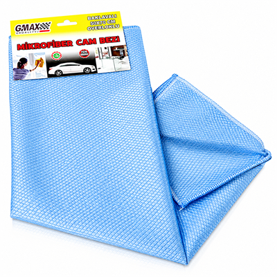 G-MAX Lüks Microfiber Cam Bezi 50x70 cm İz Bırakmayan Cam Temizlik Bezi