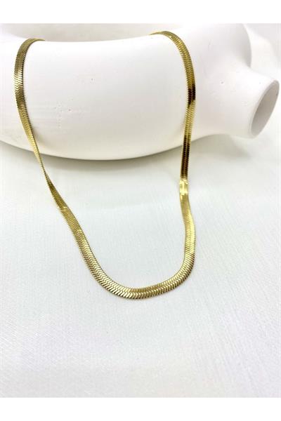 Çelik Gold Italyan Kolye Yüksek Kalite Kararmaz