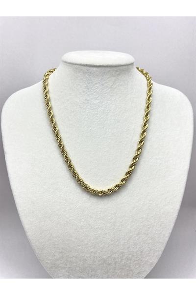 Çelik Kolye Kalın Burgu Model Gold