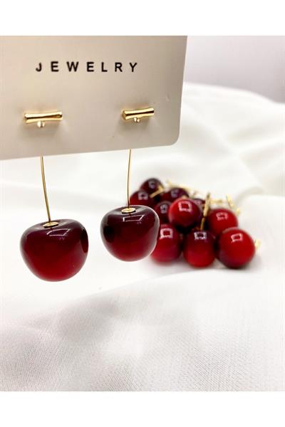 Kadın Kiraz Cherry Model Küpe