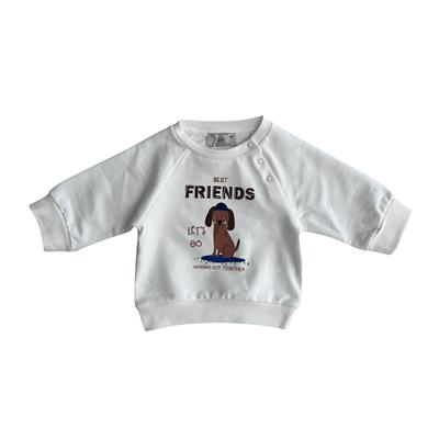 6 Ay–5 Yaş Erkek Çocuk Köpek Baskılı Sweatshirt